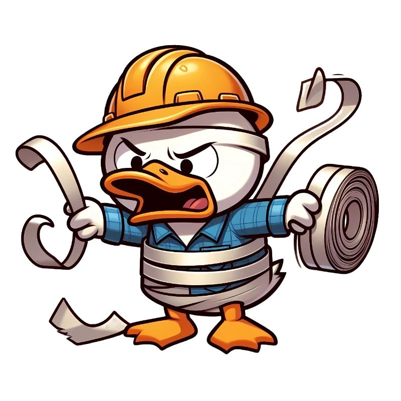 Ducks Construction Worker: Humor in Construction Site Style