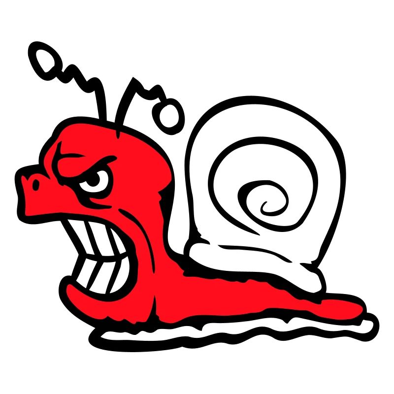 Snail Evil Angry Attack Teeth Grinding Sour