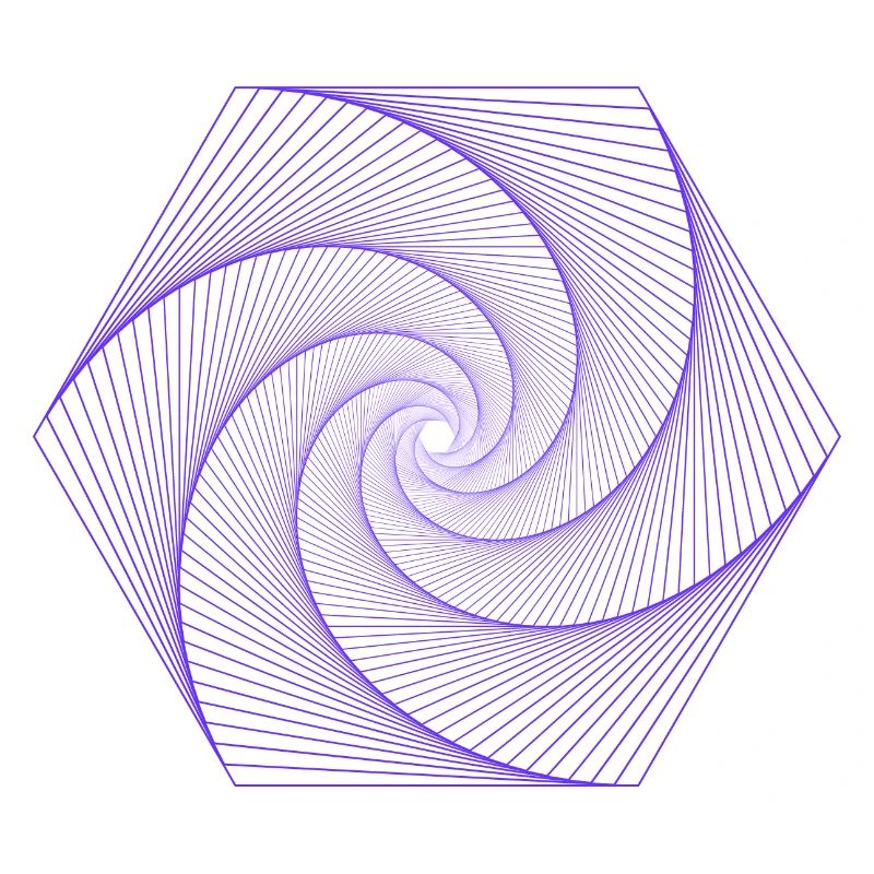 Spirale im hexagonalen Muster