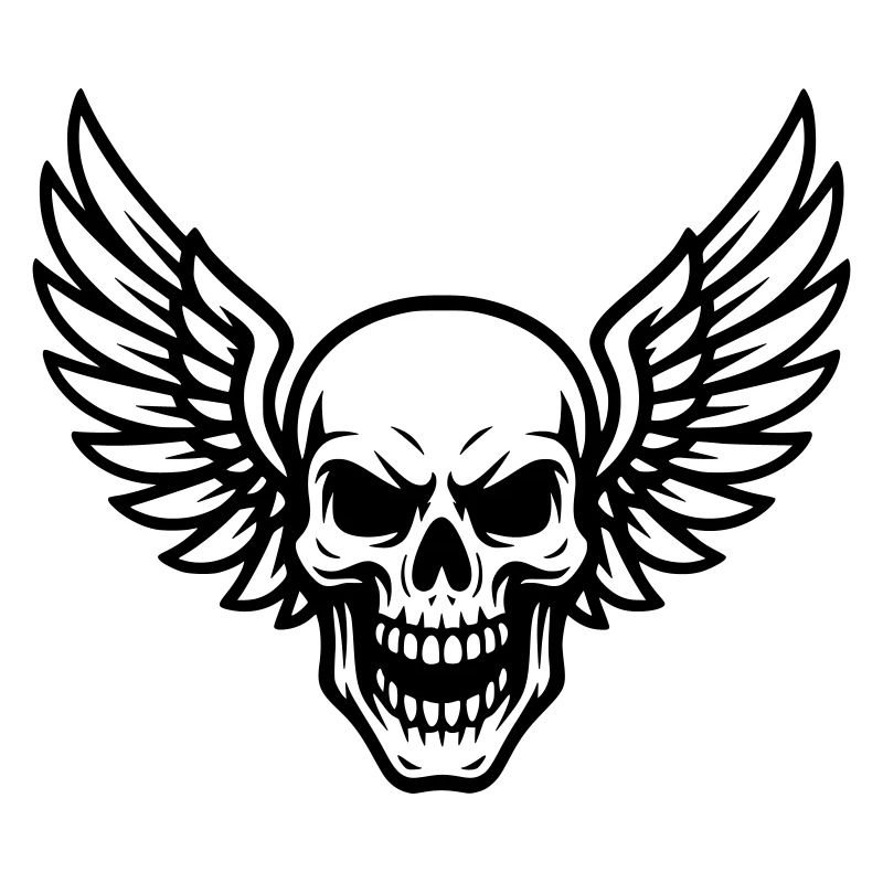 Crâne avec des ailes