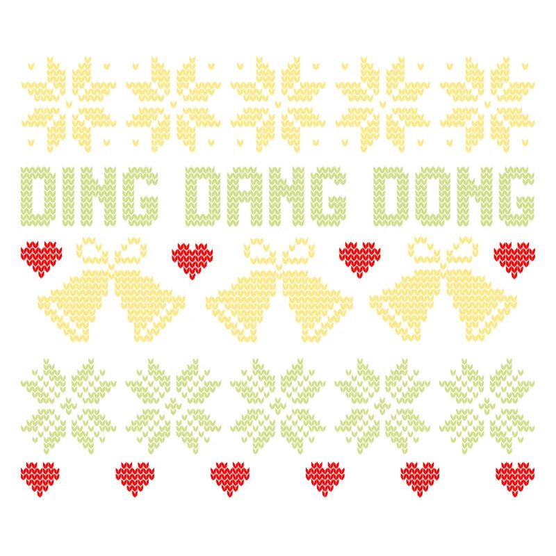 Ugly Christmas Sweater Pattern Snowflake Bell