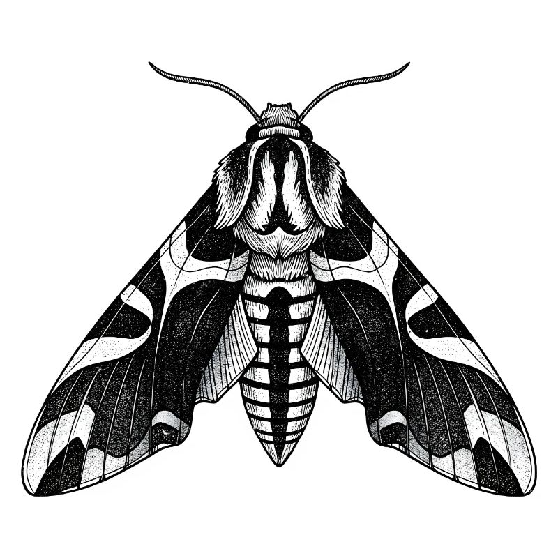 Moth Shadow Pattern Moth Black Moth