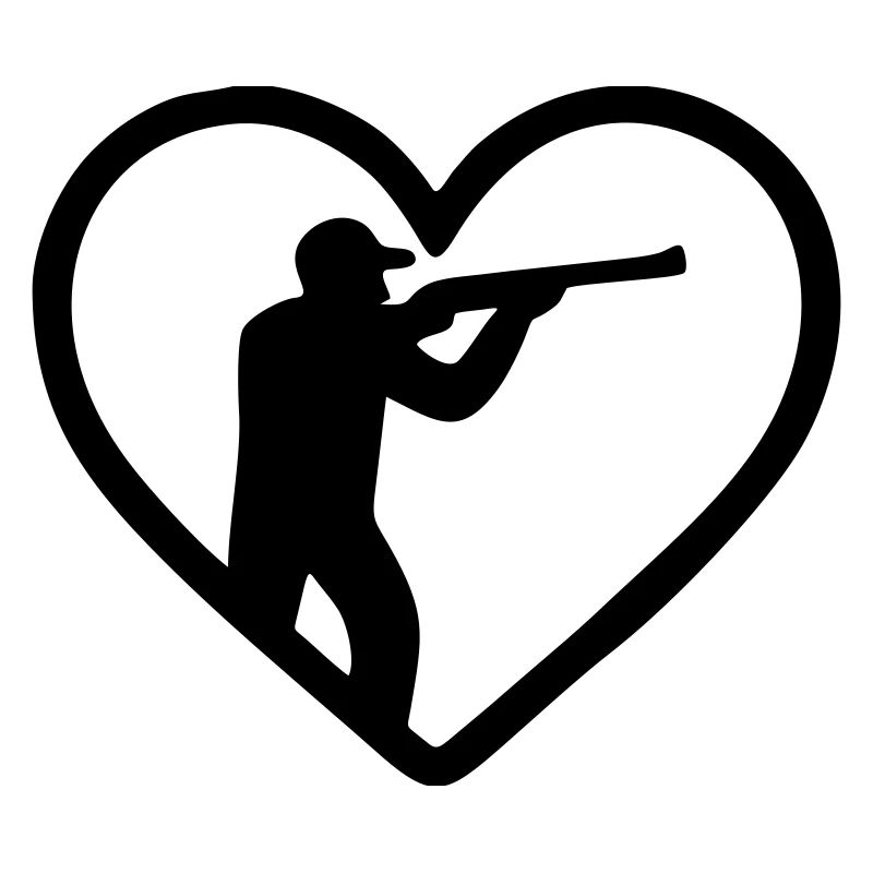 Jagdherz – Jäger-Silhouette