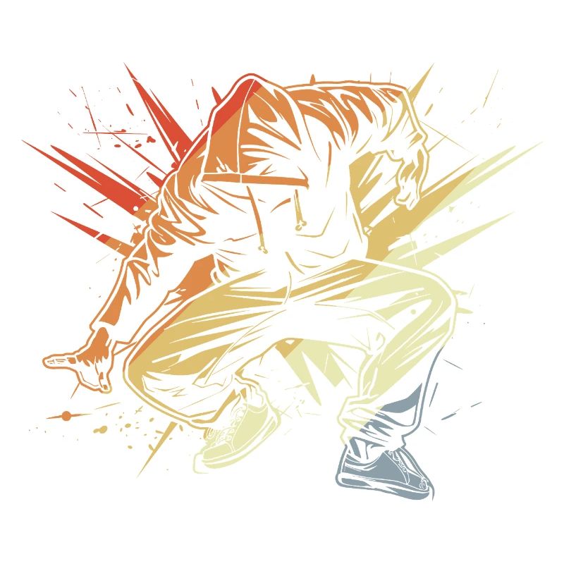 Breakdancer Drawing Vintage