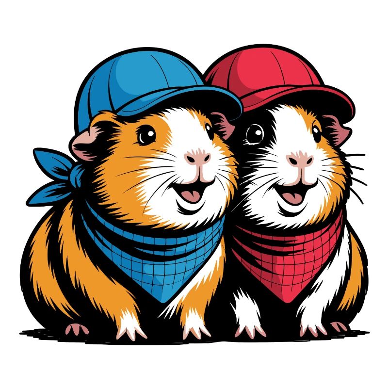 Amis cochons d’Inde mignons – Motif drôle d’animal