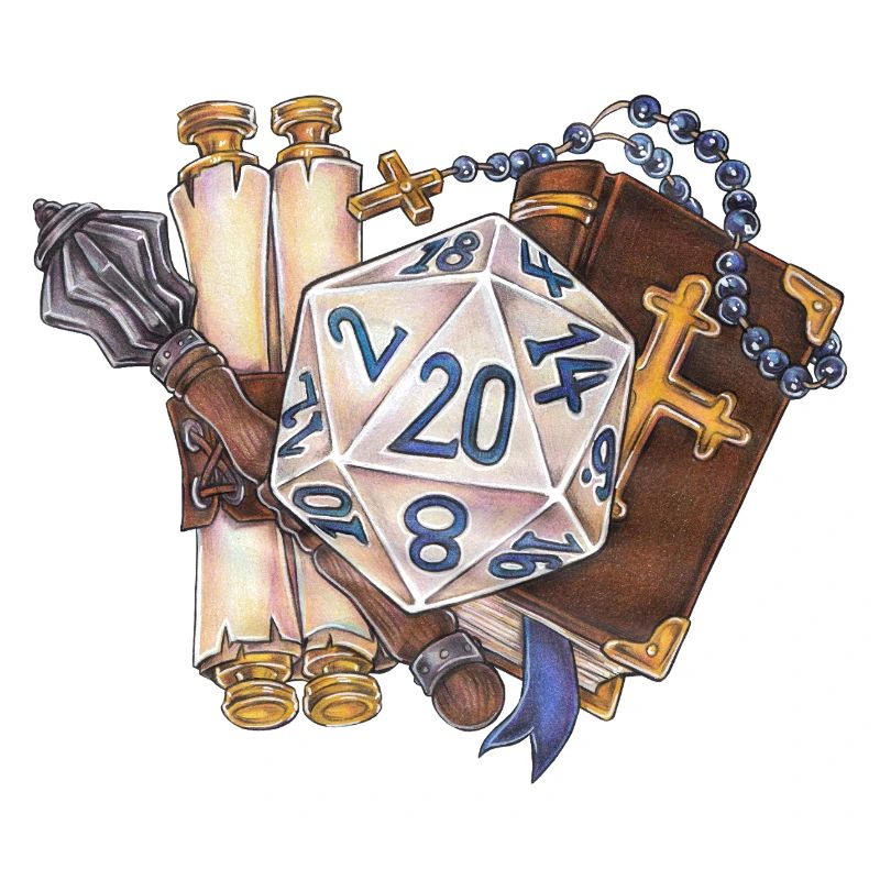 RPG Tabletop D20 Dice Gift Cleric