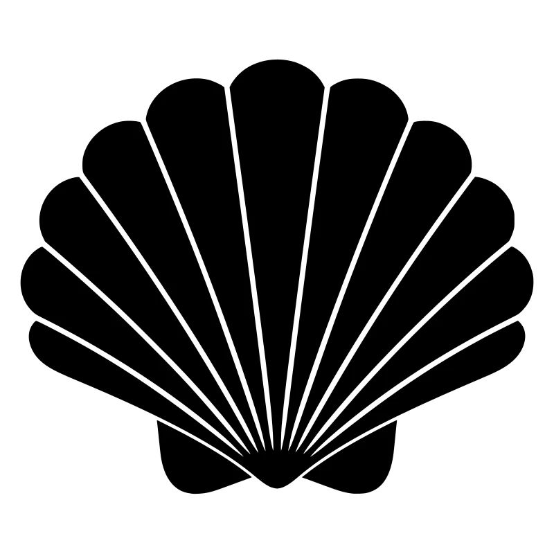 Symbole de coquillage Minimal Maritime