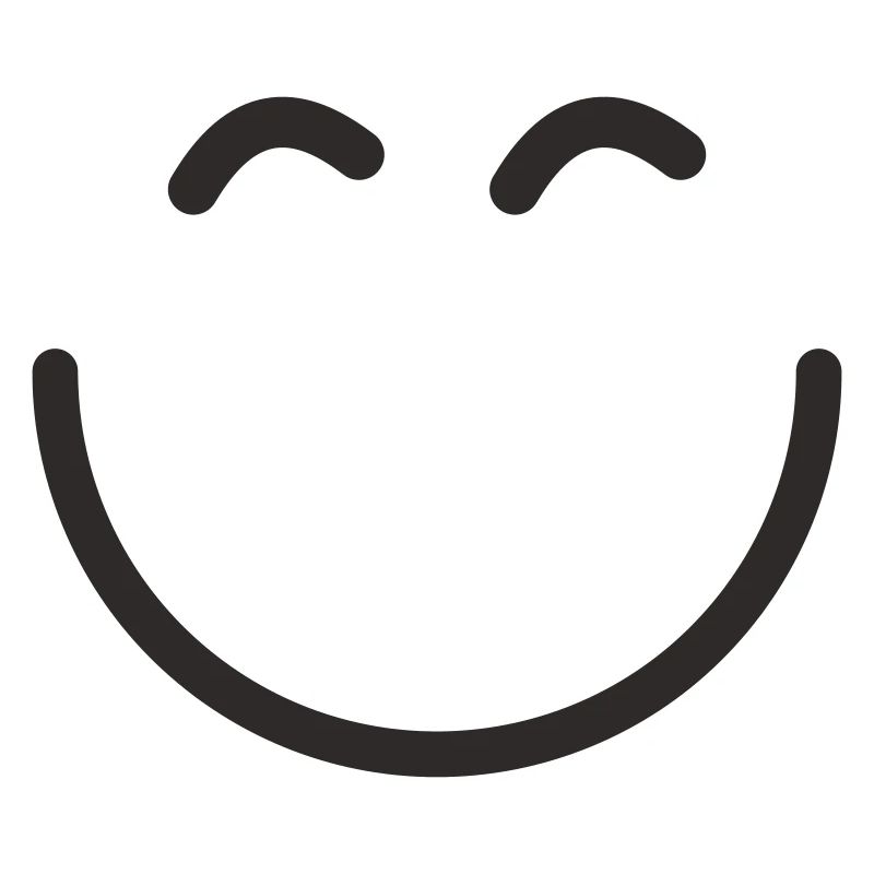 Smiley. Minimal. Positiv.