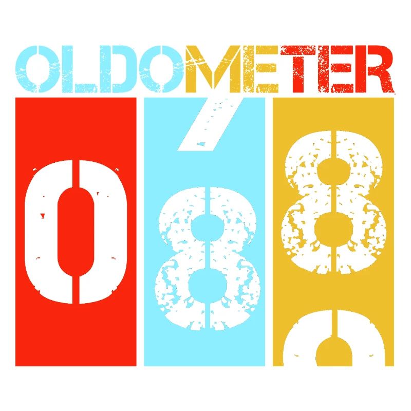 Oldometer 88 Lustiger 88. Geburtstag Retro
