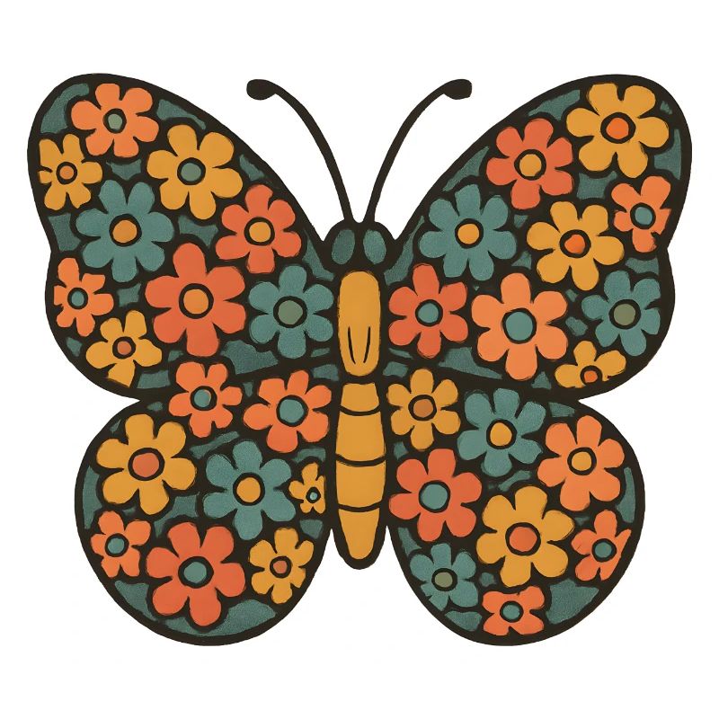 Flower Butterfly Pattern