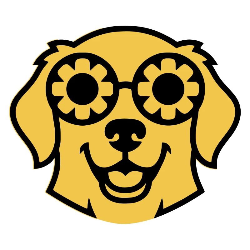 Lunettes de fleurs Labrador Peace Comic