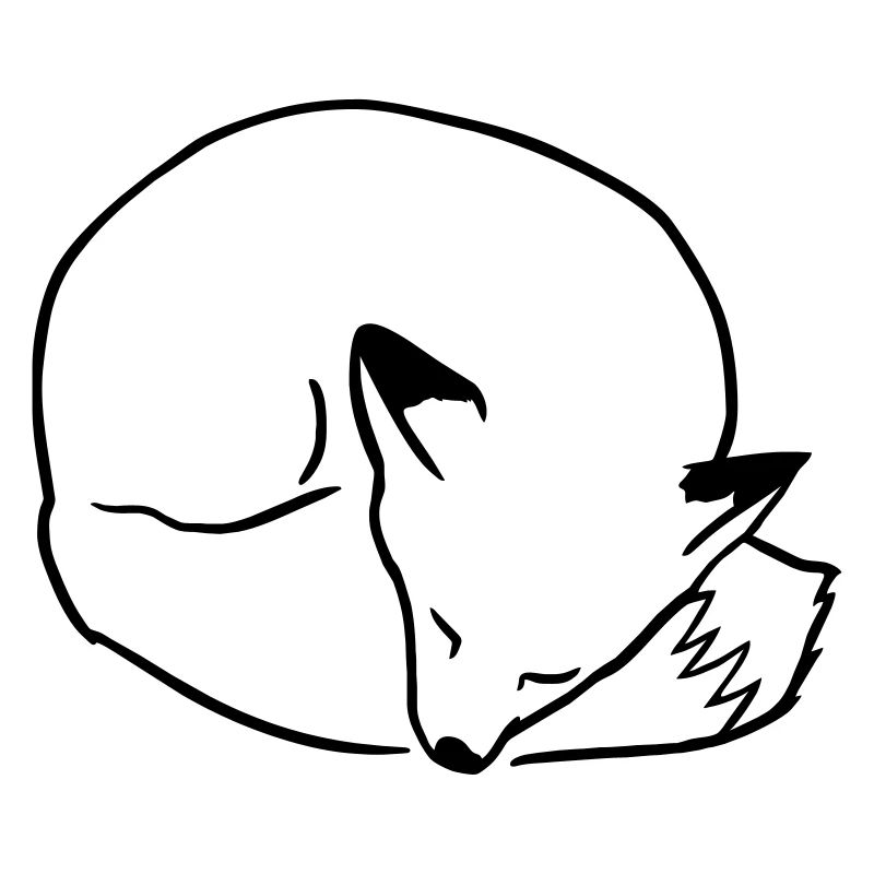 Fuchs schlafend: Niedlich, Kawaii & Comic Stil