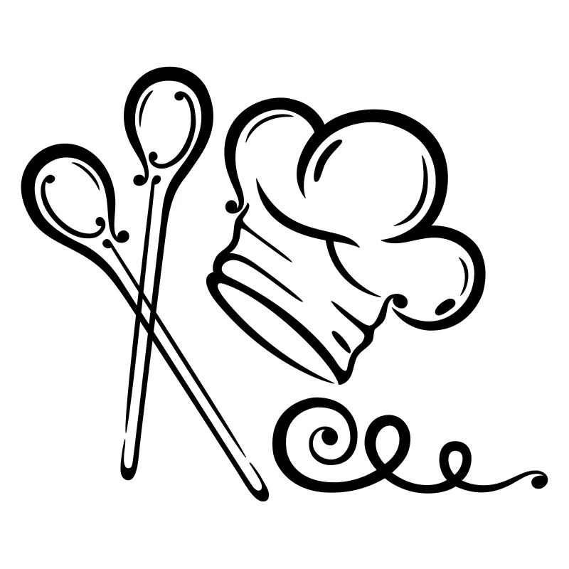 Cooking cap, cook, kitchen, cooking spoon