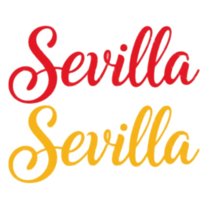 Sevilla Script Duo Rouge Jaune Rétro