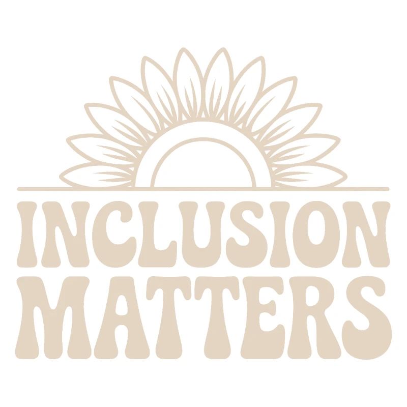 L’inclusion compte Le design du soleil avec la fleur