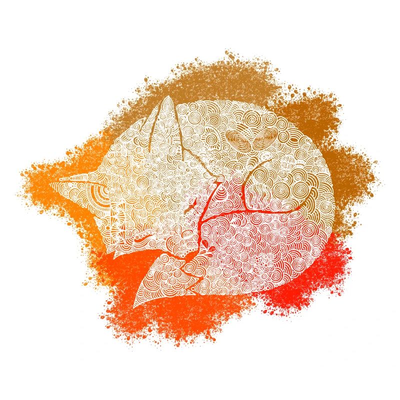 Zentangle Fox