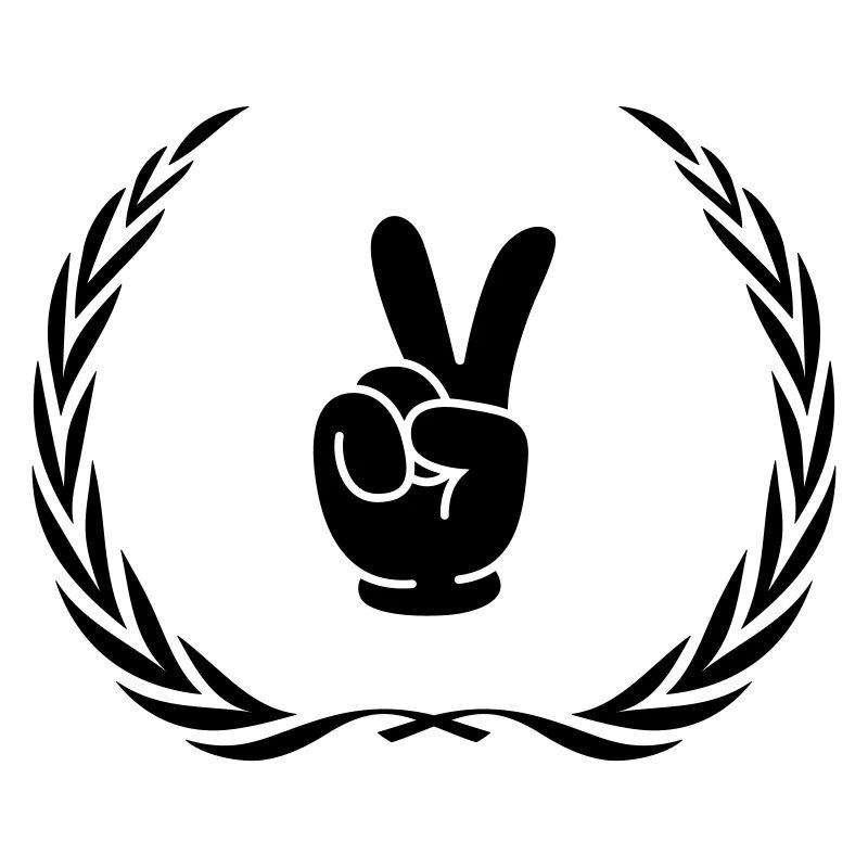 Peace Hand Comic Wreath