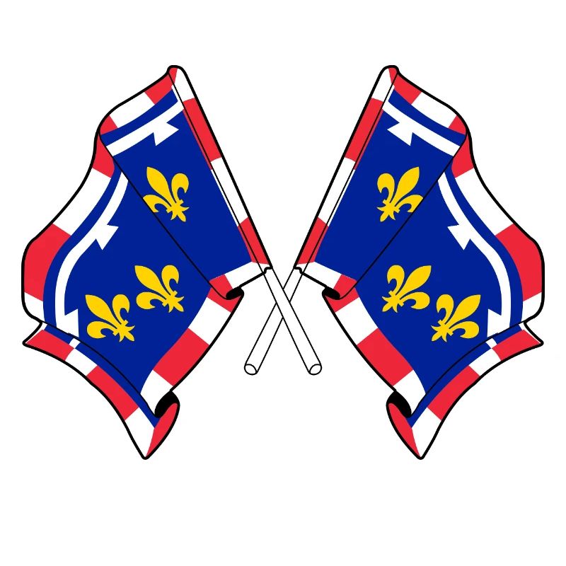 Centre-Val de Loire Crossed Flags