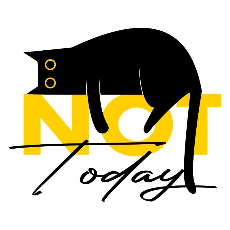 Cat Not Today Funny Saying