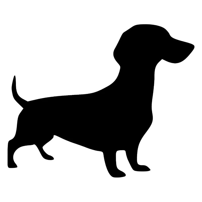Dachshund Hunde Silhouette Geschenk Dackelbesitzer