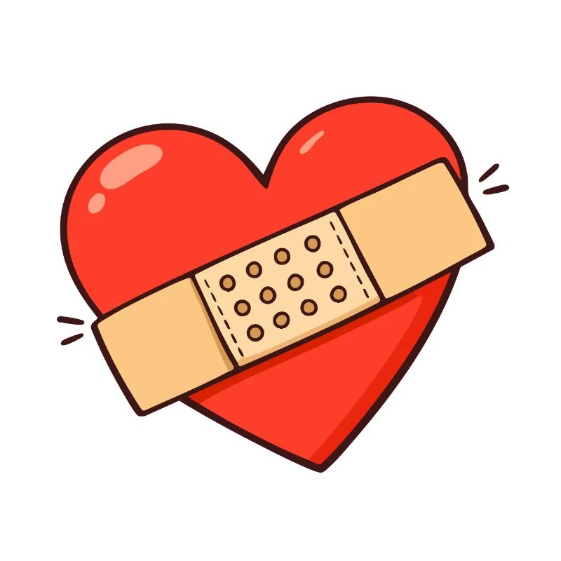Heart with plaster