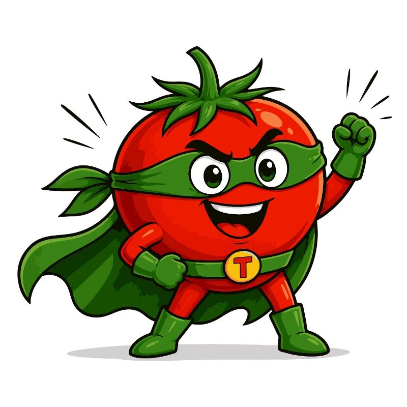 Tomate Superheld Comic Motiv