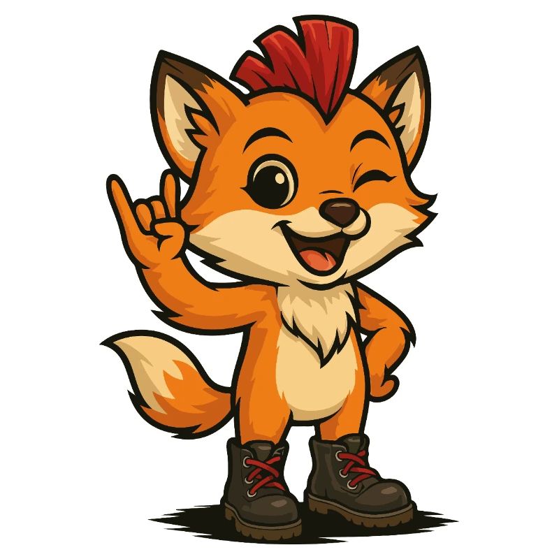 Fox with punk power