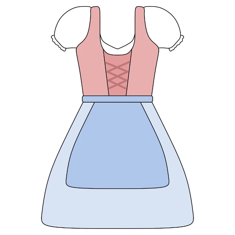 Traditionelles bayerisches Dirndl Design