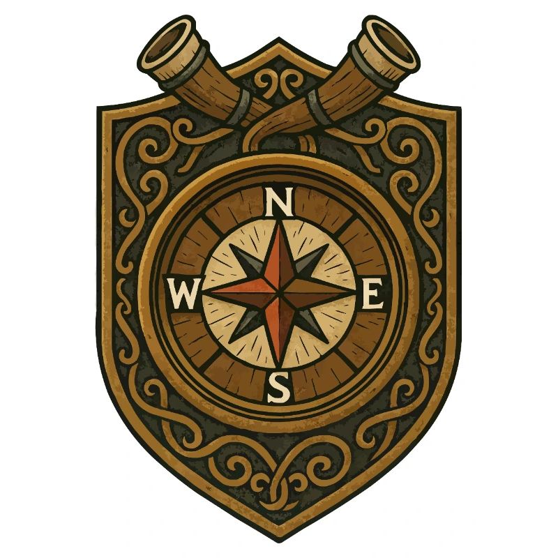 Wikinger Kompass Wappen