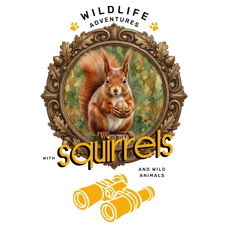 Squirrel Binoculars Adventure Wild Animals