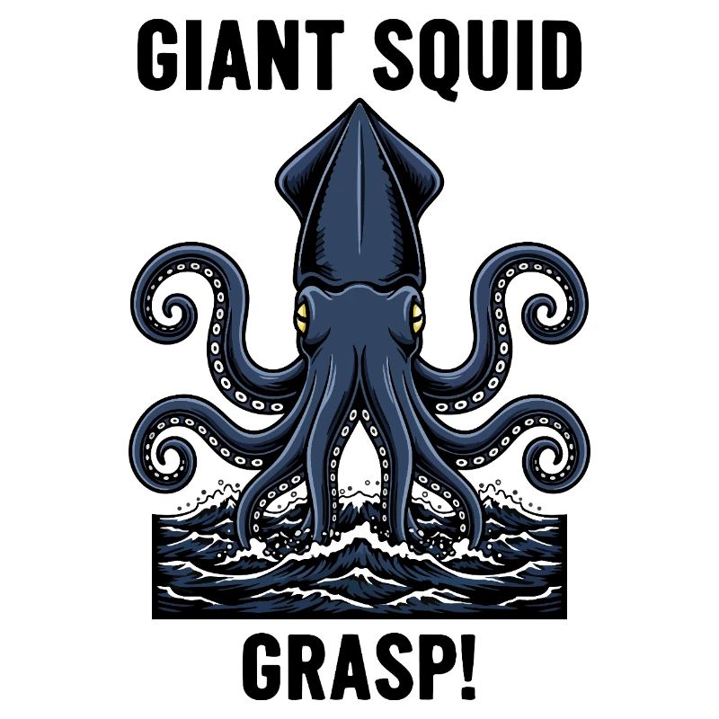 Calmar Géant Mer Abyss Grasp Giant Squid