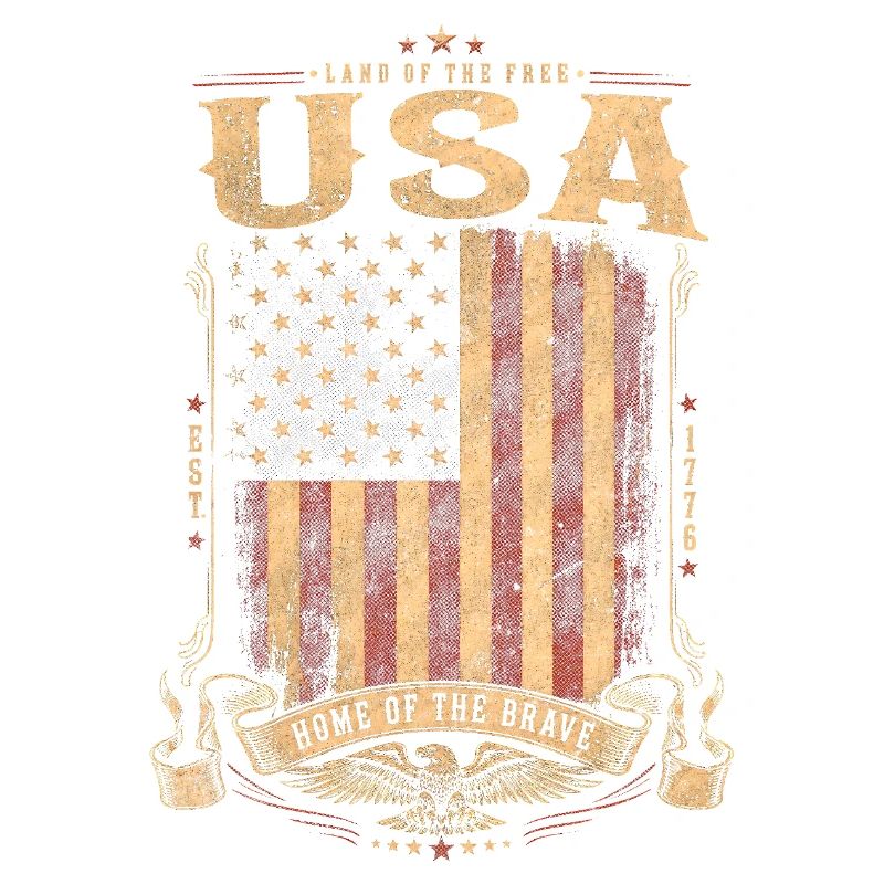 Vintage US Flags Crest