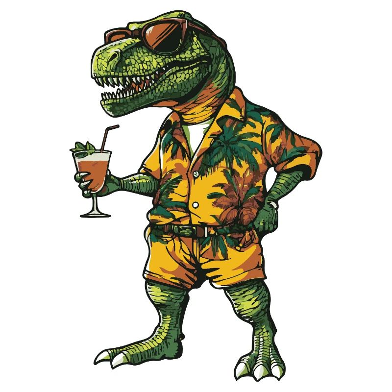Dinosaur T-Rex Comic Summer