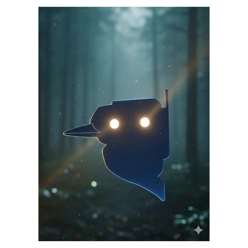 Night Forest Bird Silhouette Light Up