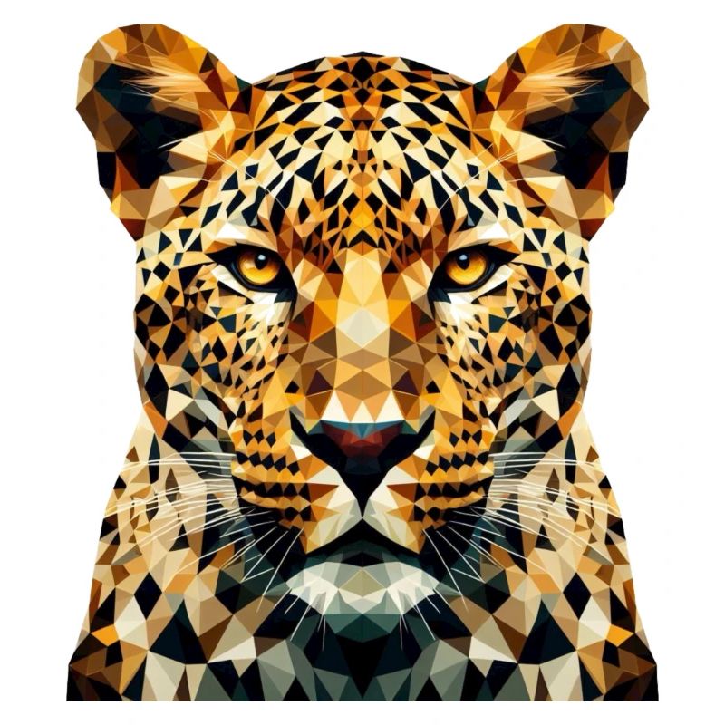 A leopard in polygon style