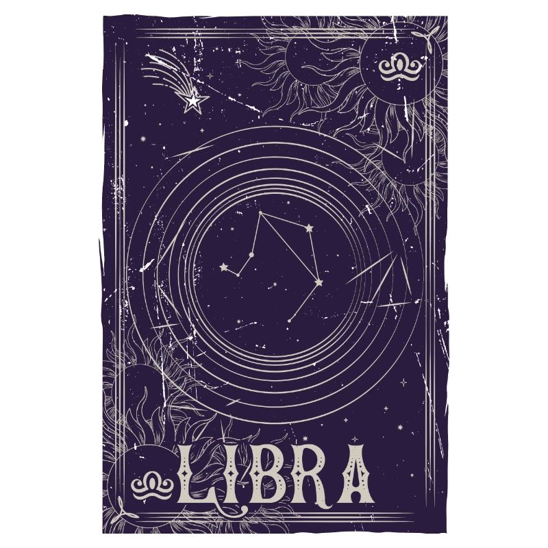 Libra Constellation Night Sky Print