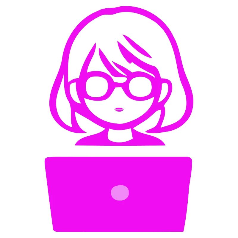 Woman with Computer Programmer Coder