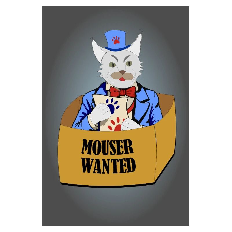 Lustiges Bild mit Katze - Mäusefänger gesucht