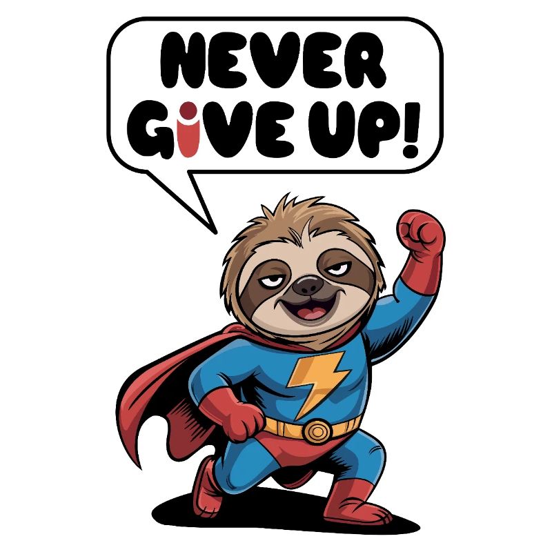Never give up sloth