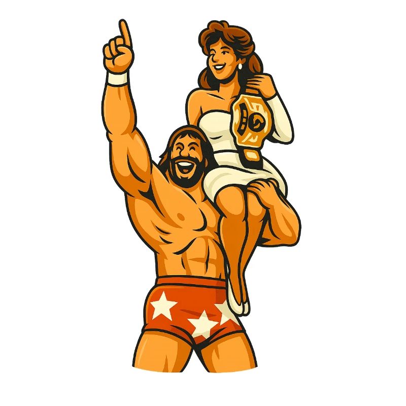 Conception de duo de lutte de célébration