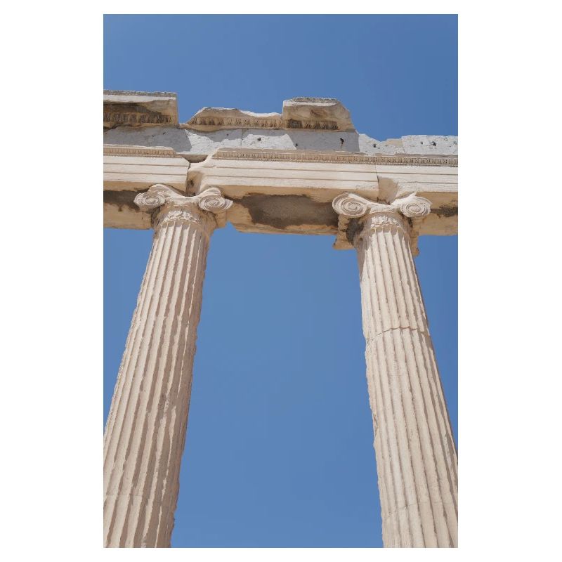 Ancient columns under blue sky, Acropolis
