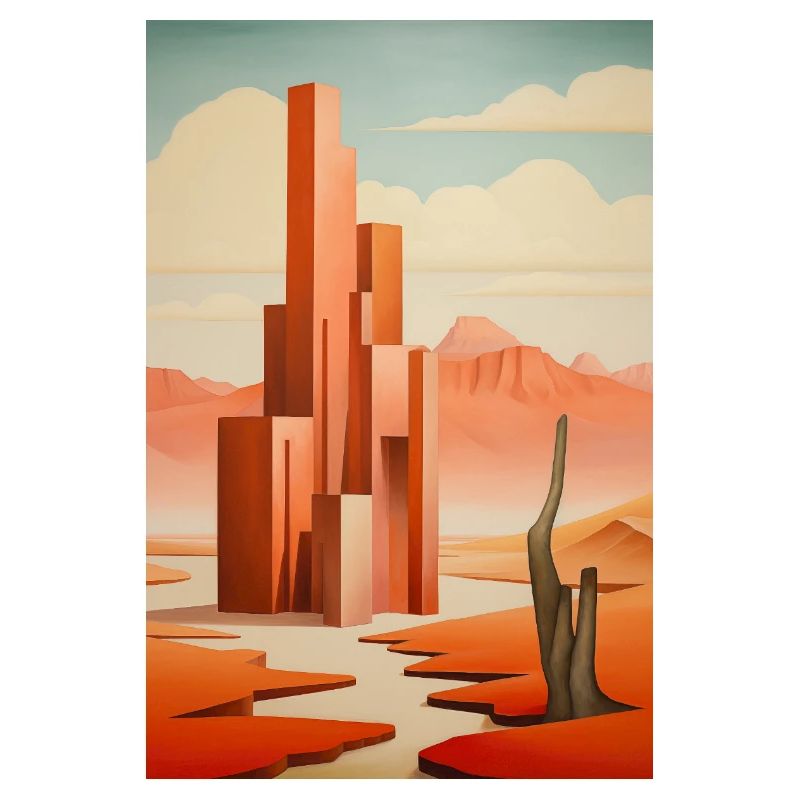 Illustration einer Wüstenlandschaft