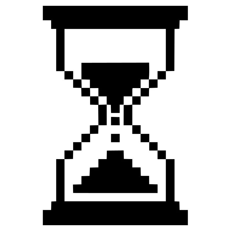 Pixel Hourglass Loading Icon
