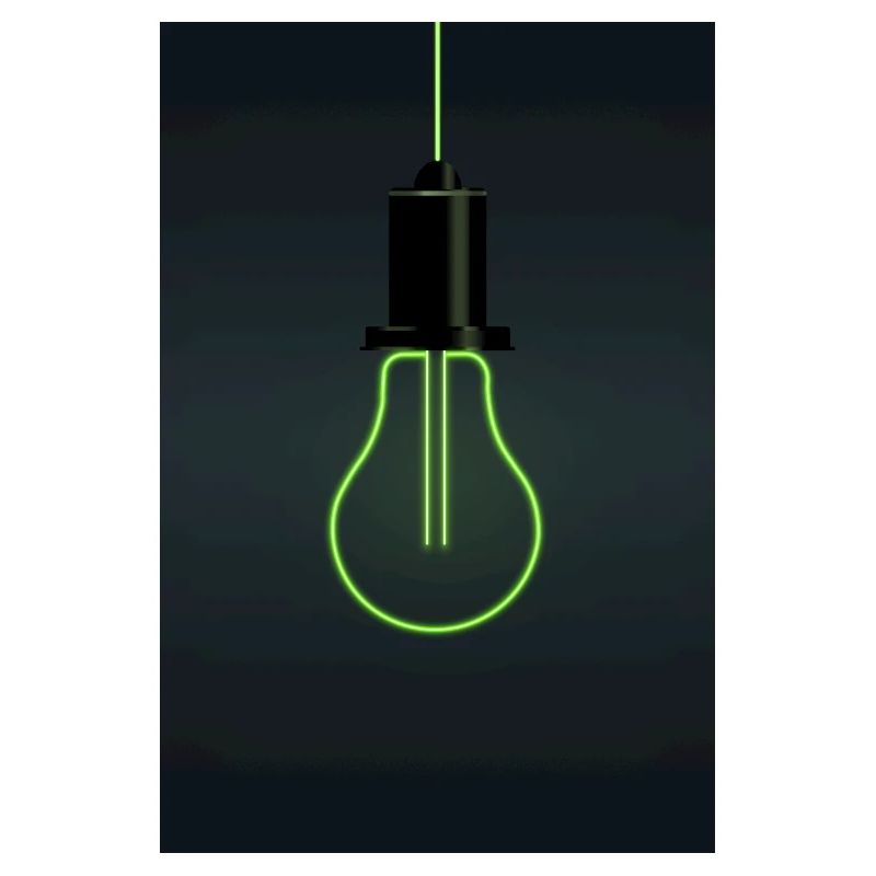 Neon Light Bulb – Minimalist Idea Design