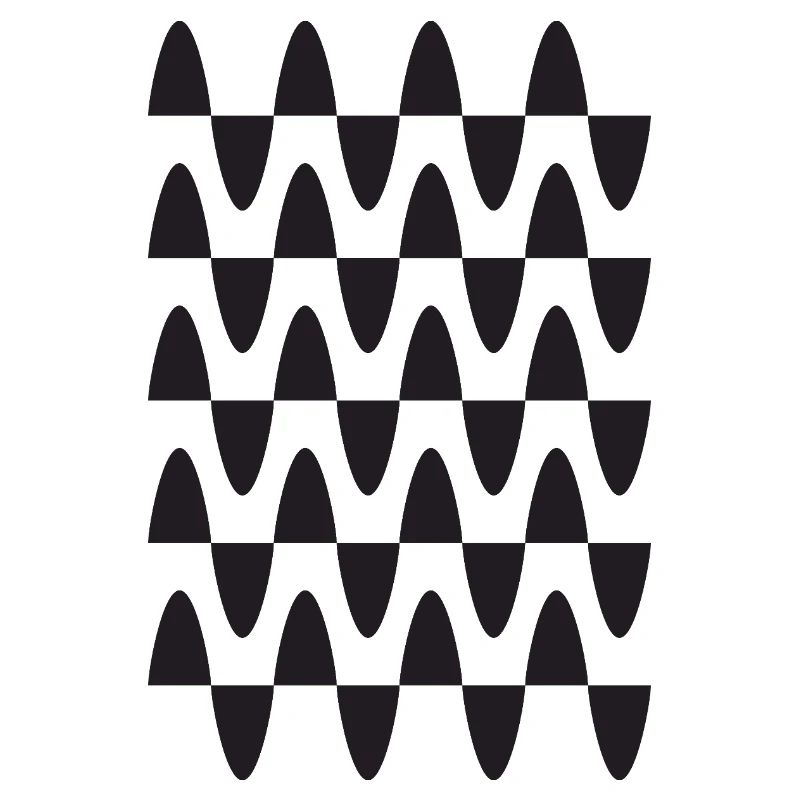 Midnight Wave Grid Pattern