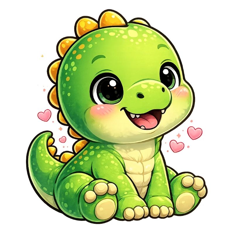 Kleiner Dino Herzchen Kuscheltier