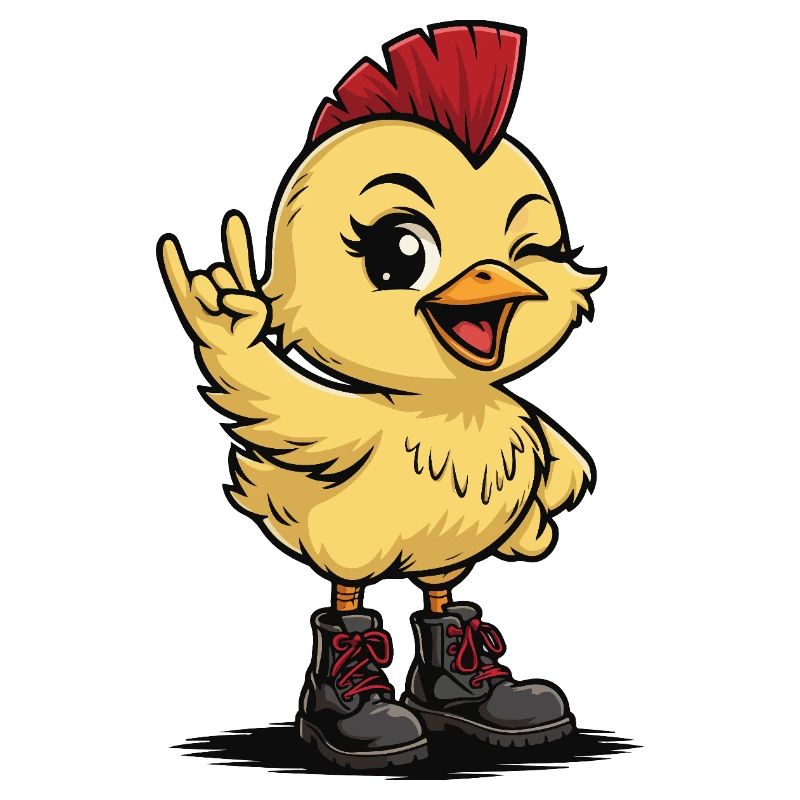 Punk Rock Chick with Boots