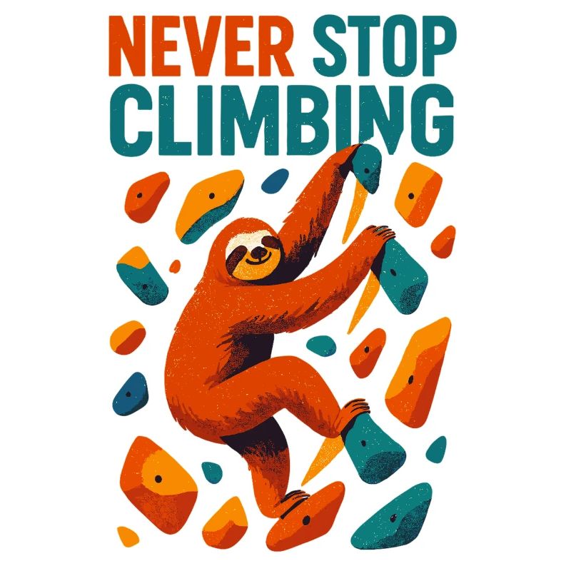 Bouldering Sloth Climbing Motivation Gift