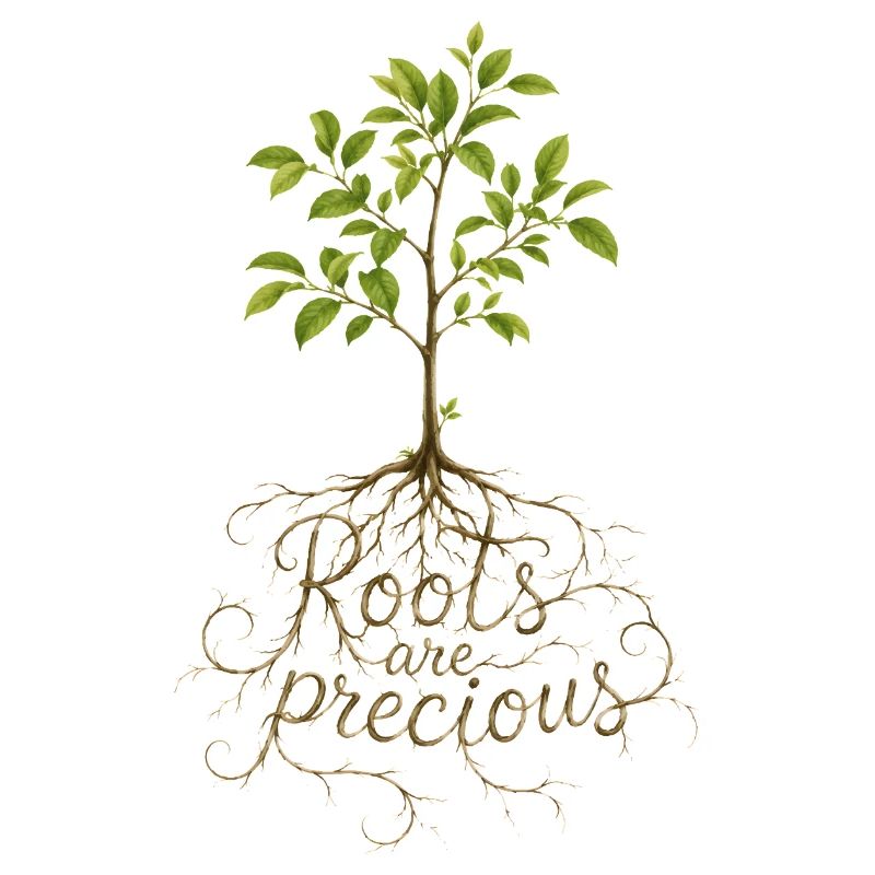 Roots Are Precious Tree Design