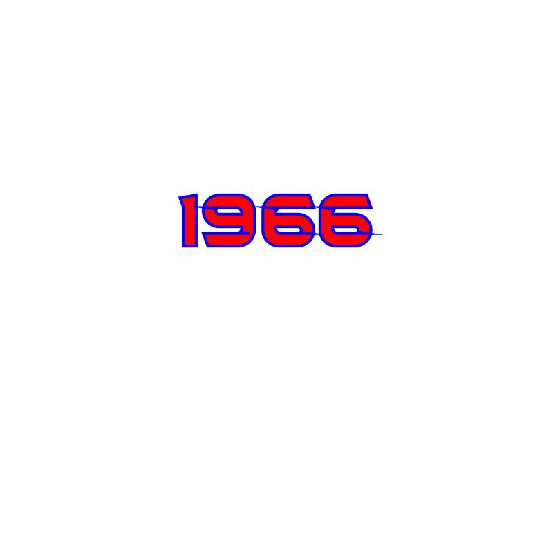 Typographie rétro néon de 1966